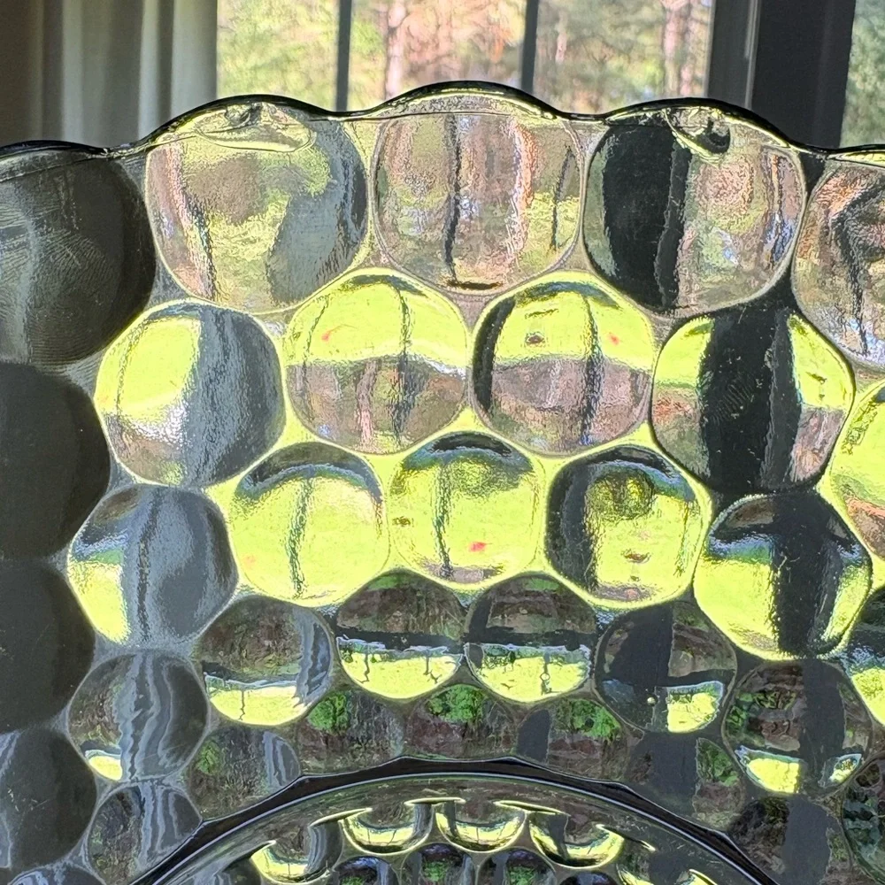 Vintage Glass Bubble Bowl- hint of blue- - Picture 15 of 15